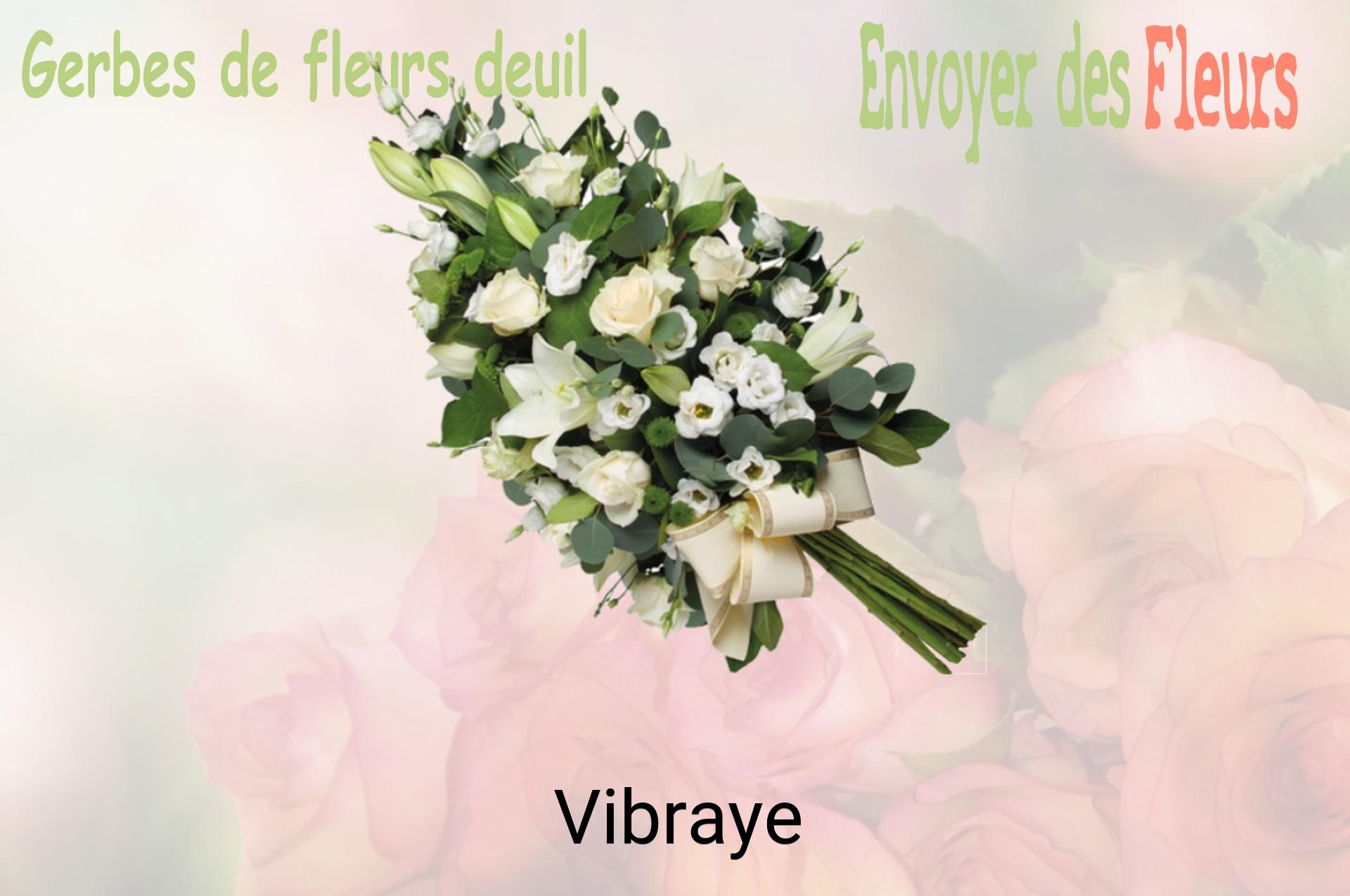 Gerbe de fleurs de deuil livrée à Vibraye